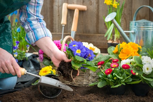 Free quote discussion for landscaping access on a busy Tooting street